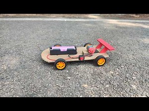 How to Make a Cardboard Car Using DC Motor 🚗 | Amazing DIY Mini Electric Car without Pulley at Home