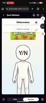 Y/N chews watermelon inflation gum (POPPING)