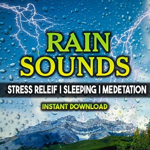 Long Rain & Music Sounds for Sleeping, Relaxing, White Noise, Calming Meditation, Thunder | Deep Sleep Music | Ambient Nature Audio Download - Etsy UK