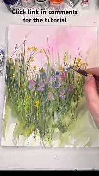 EASY watercolor wildflowers