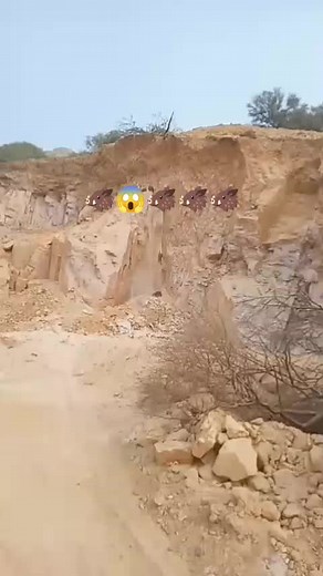 Brown Goats Jumping Across Rocky Terrain