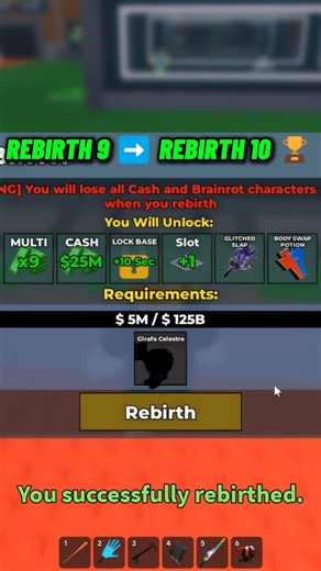 From Noob to REBIRTH 10 GOD 👑 STEAL A BRAINROT