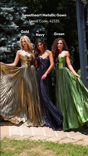 Metallic Prom Dress in 3 Colors — Which One? #shorts