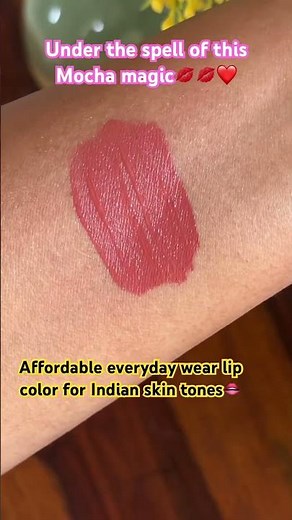 This matte lipstick has me under its spell❤️#coloressence#Mocha#shorts#brownskinbeauty #swatches