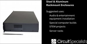 Circuit Specialists | 1U Rackmount Enclosure - 300mm Depth - Wall Mount - Cabinet Server - Network Box - Panel Switch - Bracket