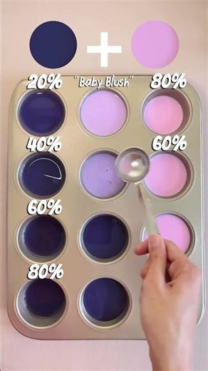 Deep Purple + Baby Pink = Dreamy Pastel Shades 😍 | Satisfying Color Mixing ASMR #colormixing #asmr