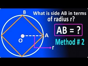Side length of inscribed square in a circle