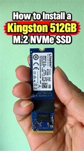 How to Install a Kingston 512GB M.2 NVMe SSD #Shorts #ssd #pcbuild