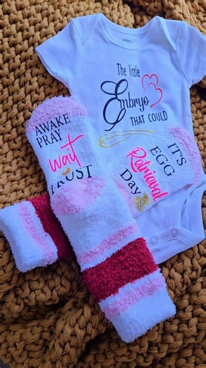 IVF BABY ONEIES AND SOCKS #shorts #ivf #ivfjourney