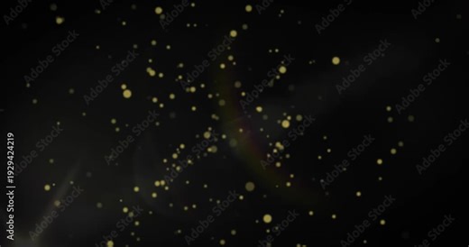 Animation of yellow dots moving on green background