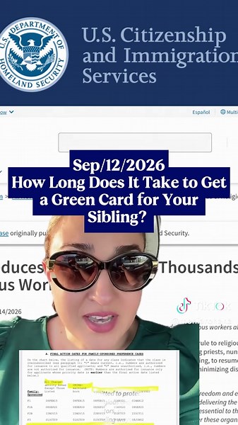 How long to get a sibling green card: current wait times