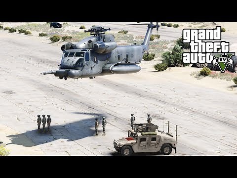 GTA 5 Military Mod | USAF MH-53J Pave Low III Helicopter Extracting Special Operations Team