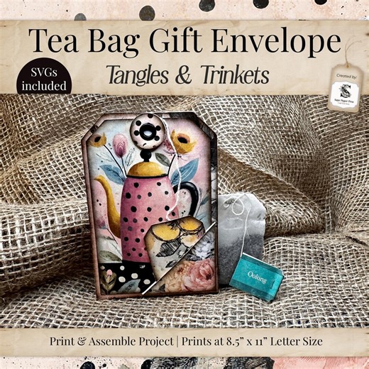 Tea Bag Gift Envelope, Cottage Girl Shabby Chic Junk Journal Kit, Country Cottagecore Ephemera Download, Party Card Craft Scrapbook SP072 - Etsy