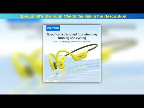 Deal POLVCDG X9 Bone Conduction Earphones 32G IPX8 Waterproof Open earphones for Swimming Running•