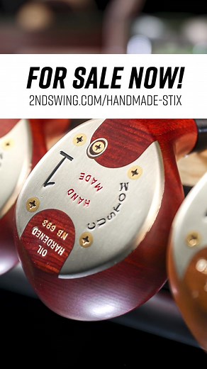 The Nim Brann T85W persimmon drivers 🤌😮‍💨 golf purists will love these! #golf #golfclubs #golftok #golftiktok #2ndswinggolf #2ndswing #handmadestix