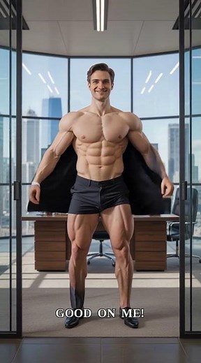 EPIC Business Executive Muscle Transformation! 💼💪 #PowerMuscleAI #Executive #motivation #musclegain