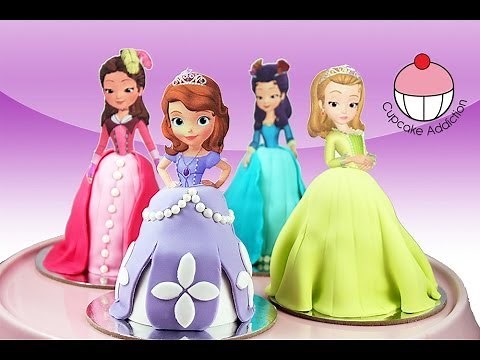 PRINCESS CUPCAKES - Make Sofia the First Mini Disney Cakes with Cupcake Addiction