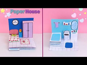How To Make a Beautiful Paper House /DIY Miniature Paper House | Paper DollHhouse /DIY paper house