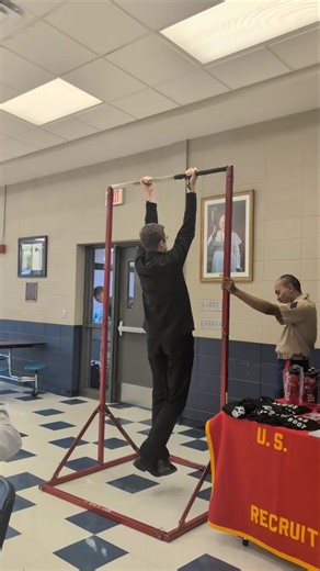 7.9K views · 216 reactions | Who says priests can’t crush a pull-up challenge?  Fr. Carey showed off his strength (and his sense of humor!) in the cafeteria today. We give him a 10!!! Our students were cheering him on every rep! #HaydenPride #PullUpChallenge #HaydenChaplainRocks | Hayden Catholic High School | Facebook