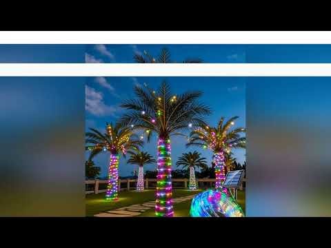 Solar String Lights Outdoor Waterproof LED Strip Rope Tube Lamp Christmas Fairy Garland String Light