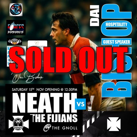 🎉 HOSPITALITY SOLD OUT! 🎉 Our Neath v Fiji Hospitality event is now officially SOLD OUT! 🖤🤍🌴 A massive thank you to everyone for your incredible support — we can’t wait to welcome you for what promises to be an unforgettable day of rugby, atmosphere, and hospitality. 🖤🤍 👉 General admission tickets are still available - https://neathrfc.com/tickets/ #neathrebellion #welshallblacks #NeathRFC #TheFijians #FijiRugby #WalesRugby #RugbyFamily #TheGnoll #Legacy #Heritage #CommunityRugby #Charit