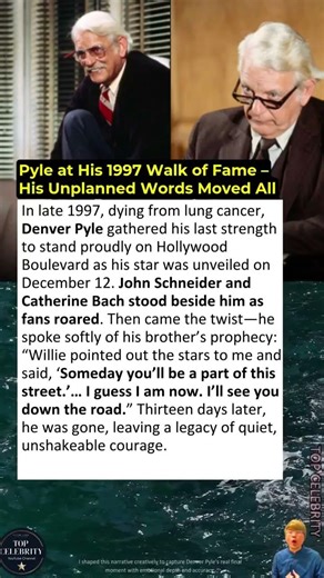 Pyle at His 1997 Walk of Fame – His Unplanned Words Moved All