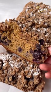 BLUEBERRY CRUMB LOAF 🫐 Credits: @hannahharvestinghealth i n g r e d i e n t s- 1/2 cup all-purpose flour {I used @bobsredmill gluten free 1:1 baking flour} 1 cup almond flour 1/2 cup coconut sugar 1 tsp. baking powder 1/2 cup apple sauce 1/4 cup almond milk 2 eggs 3/4 cup blueberries d i r e c t i o n s- 1. Preheat oven to 350F and spray/line a loaf pan. 2. In a large bowl, whisk together the milk, eggs, and applesauce—then stir in the dry ingredients. 3. Pour the batter into the loaf pan, top 