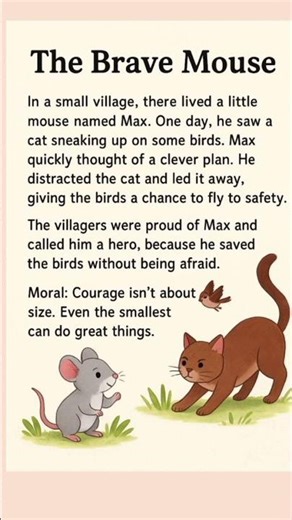 The Brave Mouse 🐁 #english #practicemakesperfect #practice #story