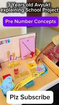 3-Year-Old Avyukt Explains Pre-Number Concepts | Adorable School Project #kidsshorts #viral #school
