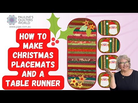 How To Make Christmas Placemats And Table Runner
