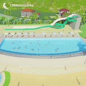 [Hot Item] 2023 New Design 3D Model Water Park Case Customizable Fiberglass Slide