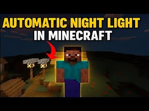 Minecraft Automatic Night Light 🌙 | Super Easy Redstone Lamp System! 💡✨"