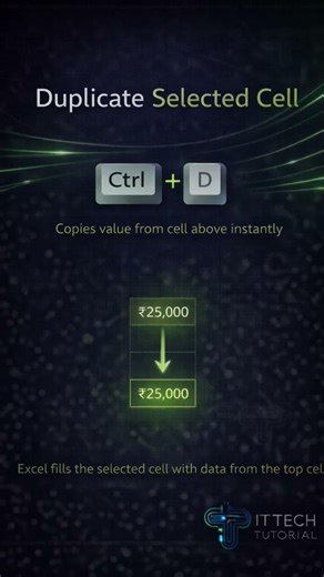 Excel Autofill Shortcut #excel #ittechtutorial #excelformula