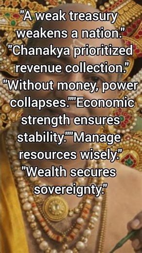 1. weak Treasury, weakens Nation (Economics)#ChanakyaNiti#Arthashastra#IndianWisdom