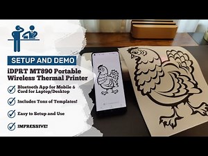 Full Setup and Demo - iDPRT MT890 Portable Wireless Thermal Printer