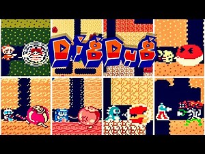 Dig Dug Best NES Hacks|Don't Miss Bubble Bobble Version|HD|60FPS