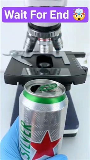 Beer under the microscope🔬#scienceexperiment #shorts #viral #trending #explorepage #youtubeshorts