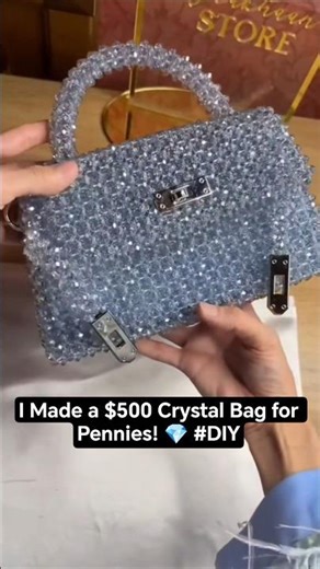 Stop Buying Expensive Bags:I Made a $500 Designer Bag for Pennies.DIY Beaded Purse for Beginners#diy