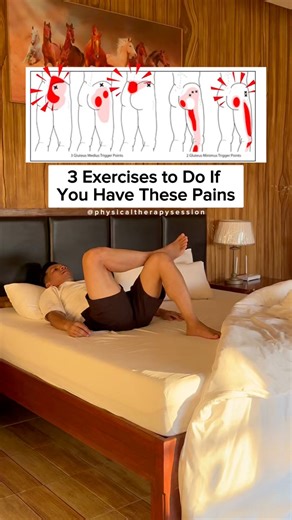 3 simple exercises that melt away back pain, deep glute pain, and SI joint pain. They restore hip mobility, release deep tension around the pelvis, and improve stability where your spine and hips meet—so pain eases and movement feels smoother again. Do them consistently, move with control, and let your body reset the way it was designed to. #backpain #sciatica #sijointpain #wellness# #exercise #physicaltherapysession | Physical Therapy Session