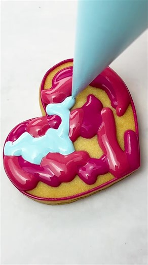 Easy Marble Cookie Decorating for Valentine's Day