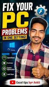 Excel short tricks Fix Pc problems solved #excel #viral #trending #latest #reels #windows #exceltips