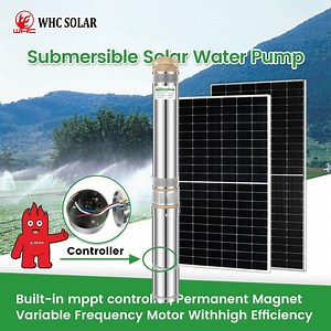 [Hot Item] Whc New Energy Solar Panels AC DC Submersible Deep Well Water Pump