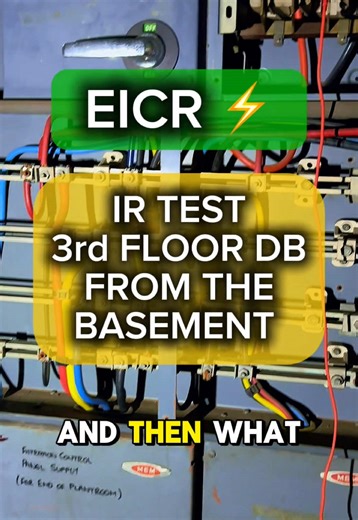 Electrician reveals short clip of him conducting 20 distribution board insulation resistance tests over 3 floors from the basement ✊⚡️