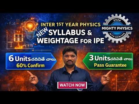 Inter 1st Year Physics Weightage of Marks as per New Syllabus #physics #inter #telugu #ap #ts# yt
