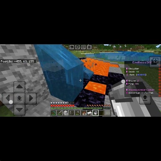 meu primeiro portal pelo poço de lava 👍#endlessSMP#minecraft#bedrockedition #servidordeminecraft