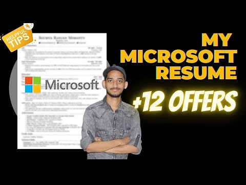 THE RESUME THAT GOT ME INTO MICROSOFT - SOFTWARE ENGINEER RESUME TIPS (SECRET!) ‪@Microsoft‬ #resume