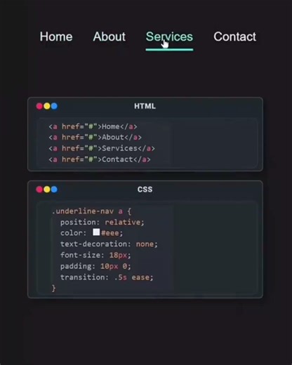 Animated Navbar Html & Css 🔥 | Web Development #coding #webdevelopment