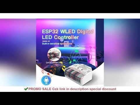 ESP32 Mini WLED LED Controller With Mic DIY Music Dynamic Modes Addressable Digital FCOB RGB IC WS28