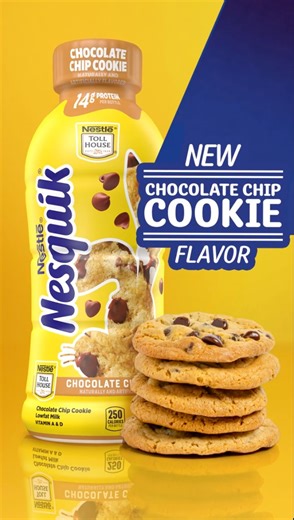 13K views · 13 reactions | Your favorite milk 欄 your favorite cookies! Introducing NEW Nesquik Nestle Toll House chocolate chip cookie flavor. | Nesquik | Facebook