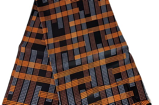 African Fabric/african Print Fabric/ Ankara-black Orange Brown Design/crafts Fabric/mk458/decor/tribal/native Fabric/tribal Fabric - Etsy